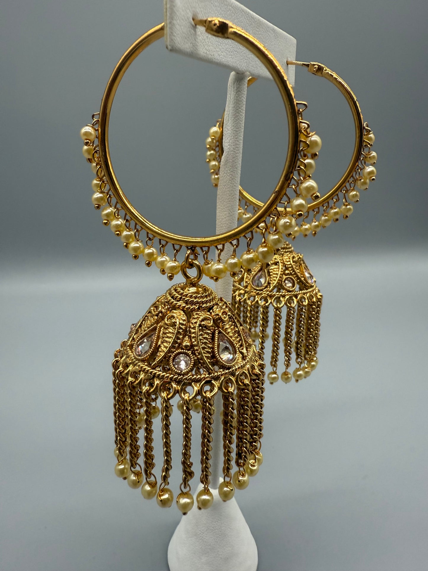 Hoop Dome Palki Earrings