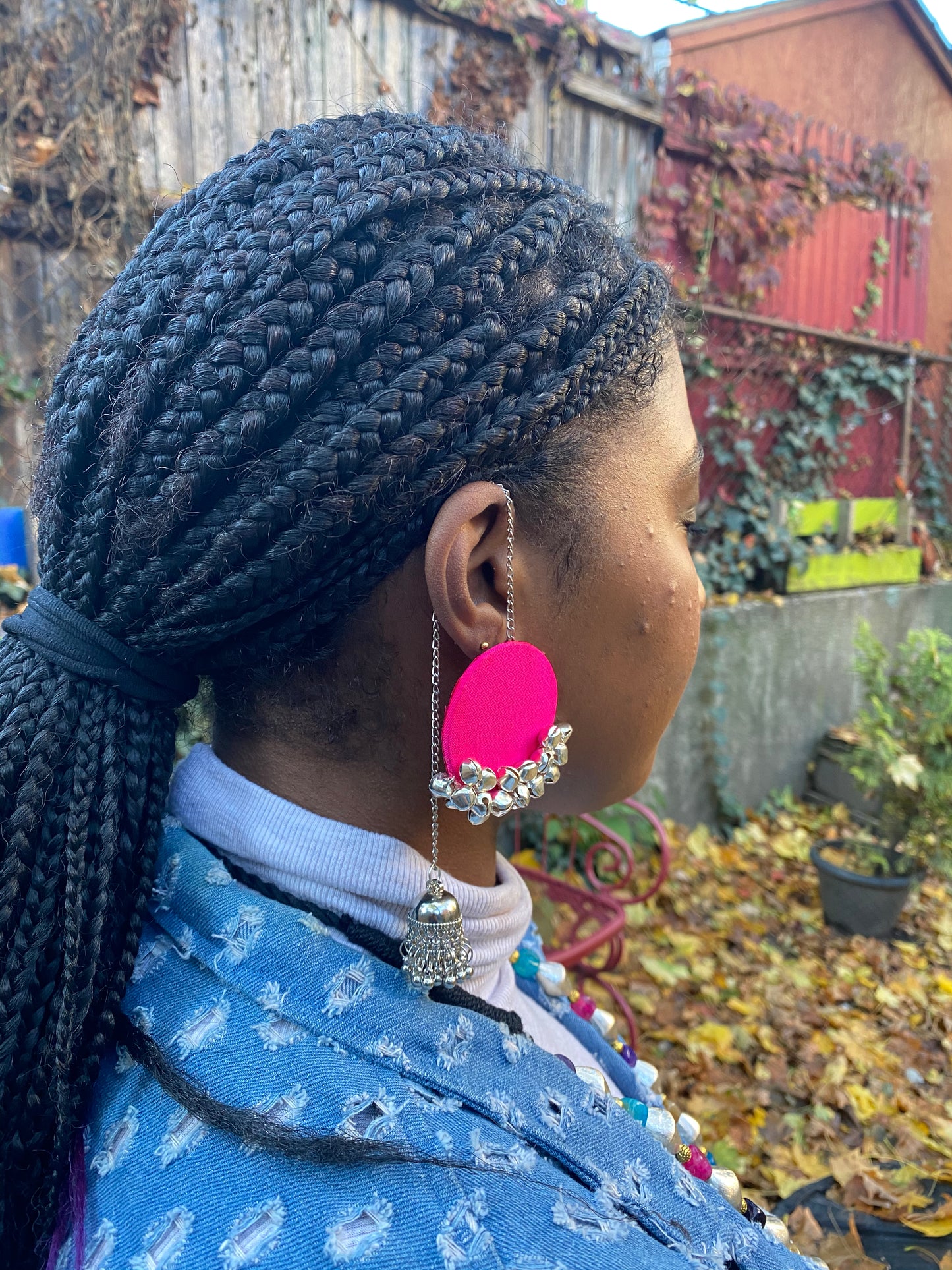 Hot Pink Jingle Dangle Earrings