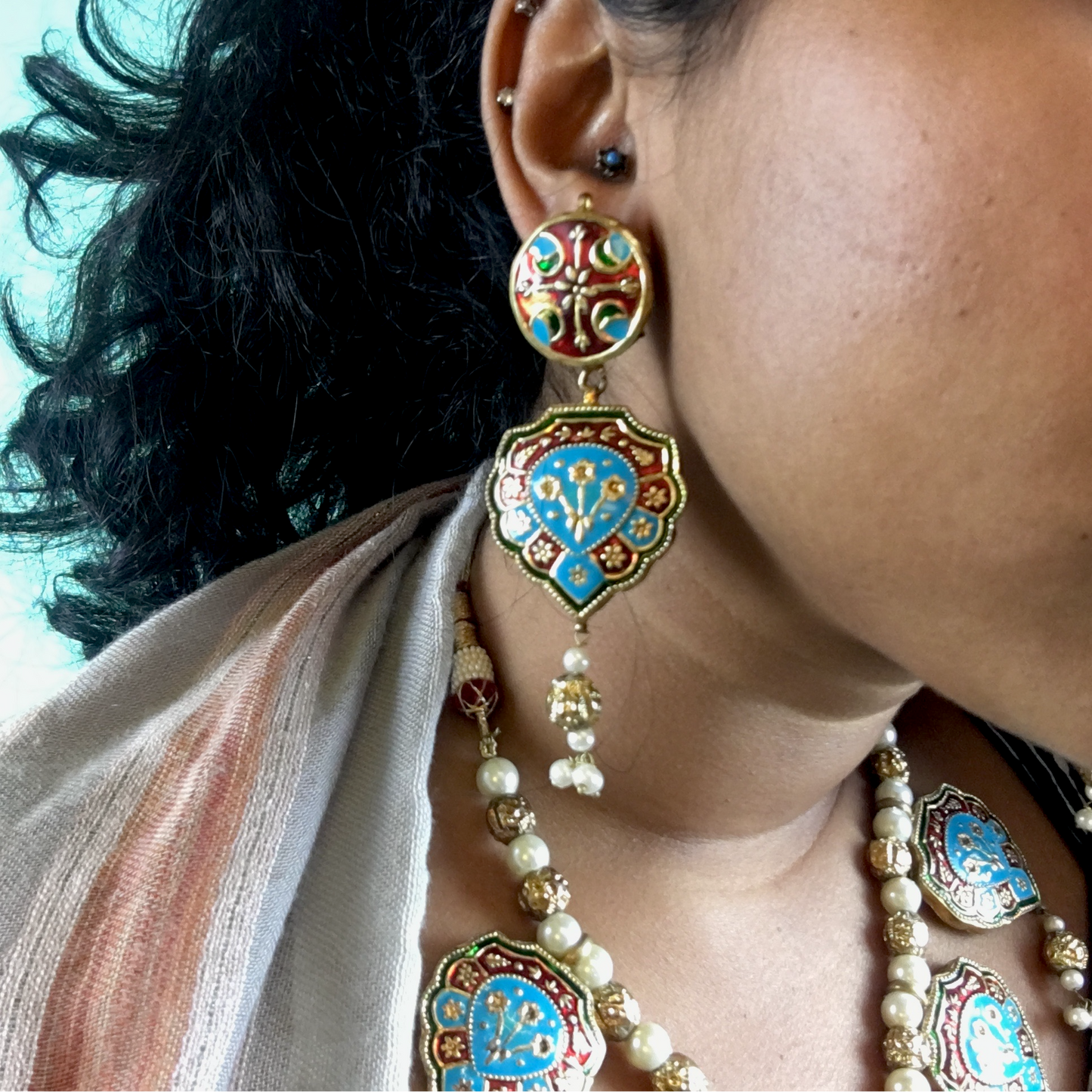 Royal Firozi Jewelry Set