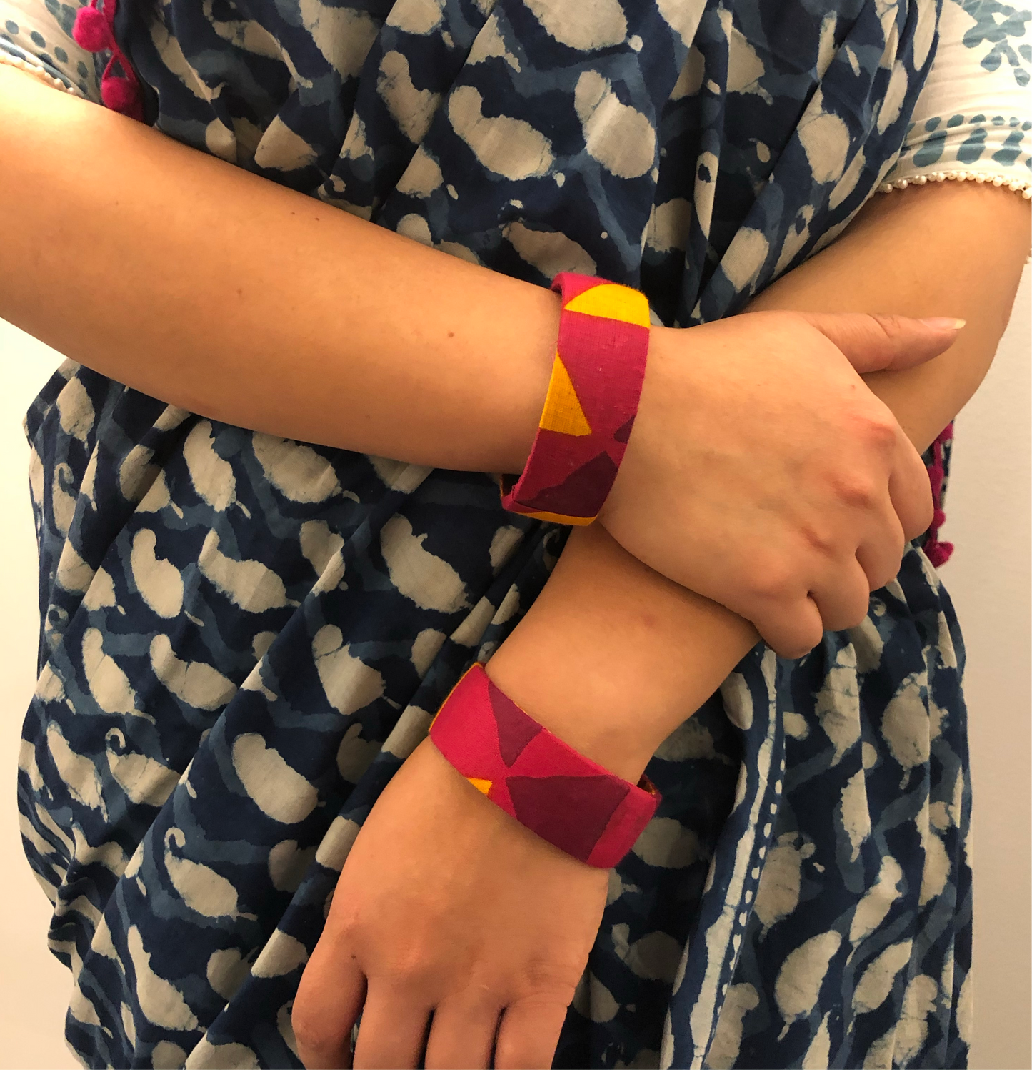 Indian Fabric Print Bracelets (Straight Edge)