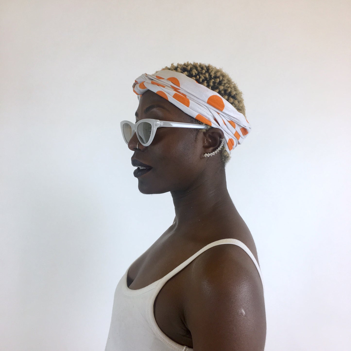 Orange Polka Dot Skirt Pants