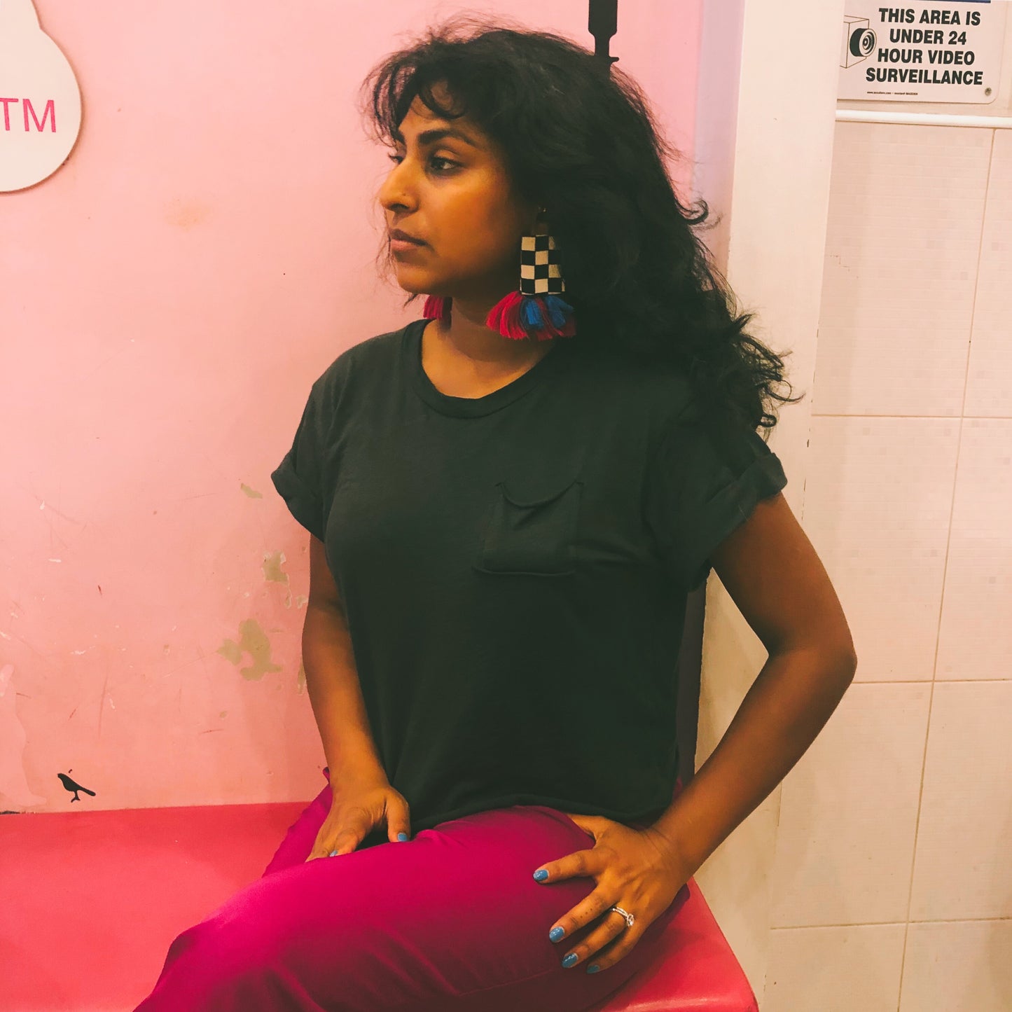 Party Sharty Checkered Earrings