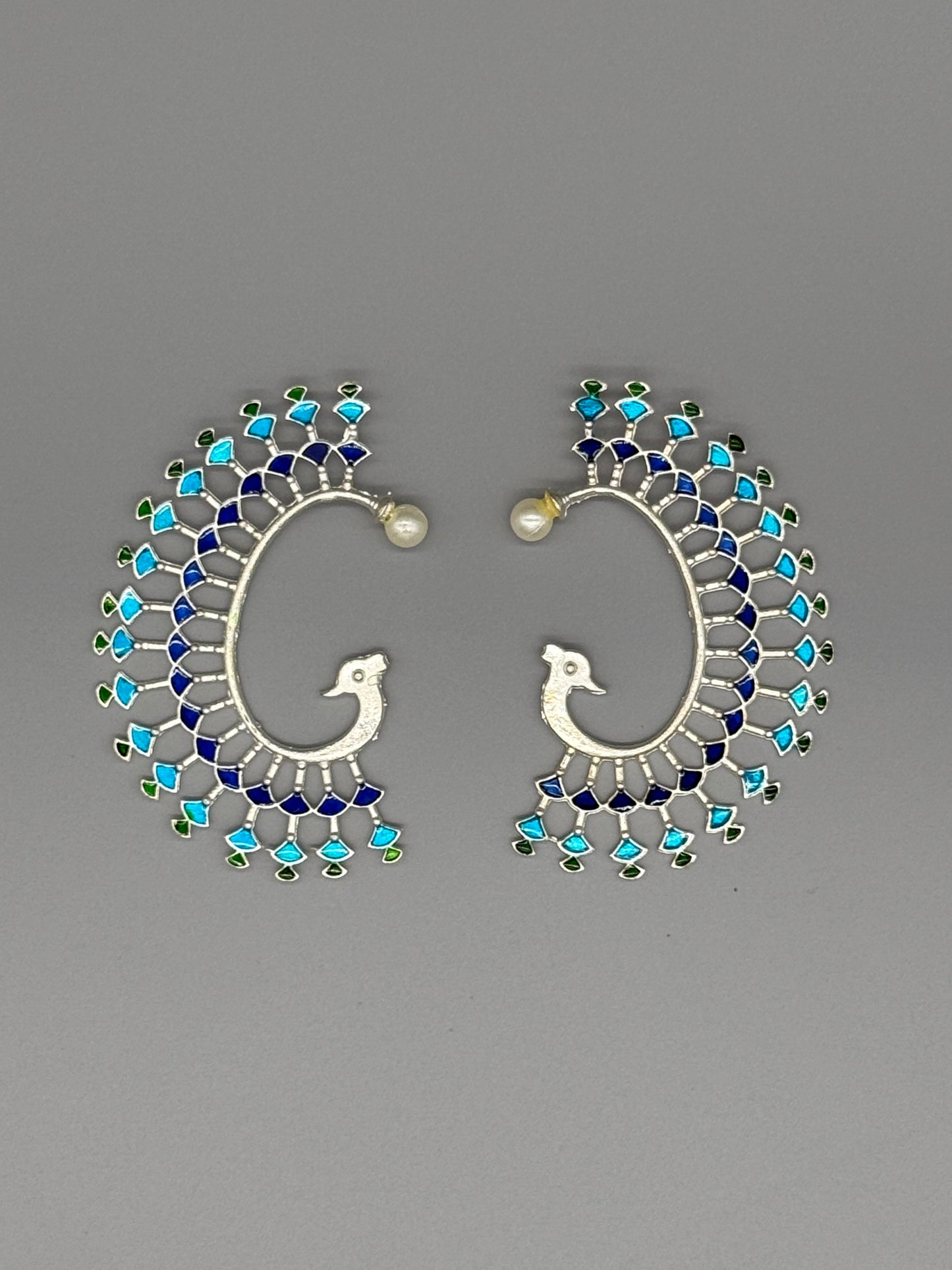 Peacock Cuff Earrings
