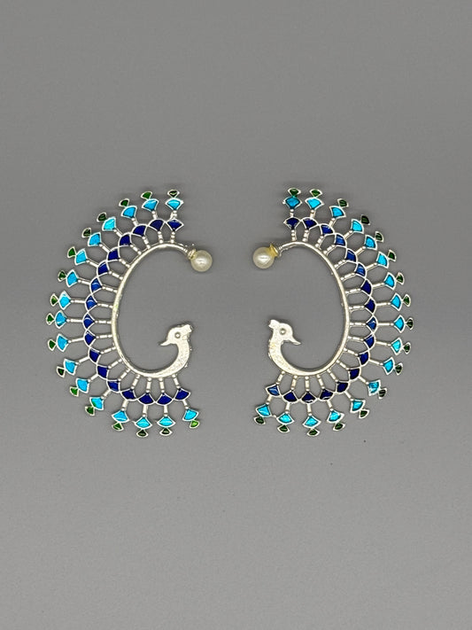Peacock Cuff Earrings