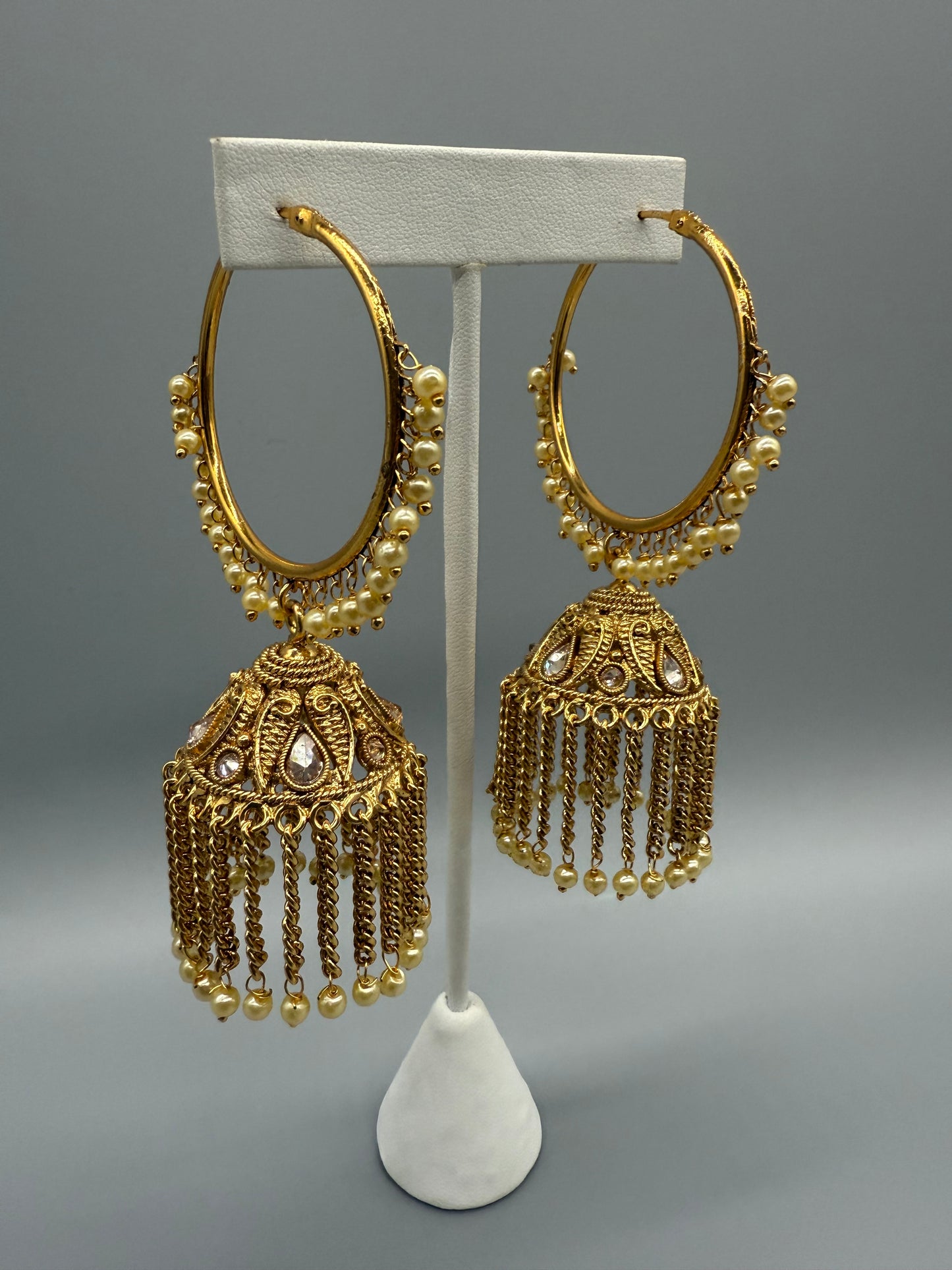 Hoop Dome Palki Earrings