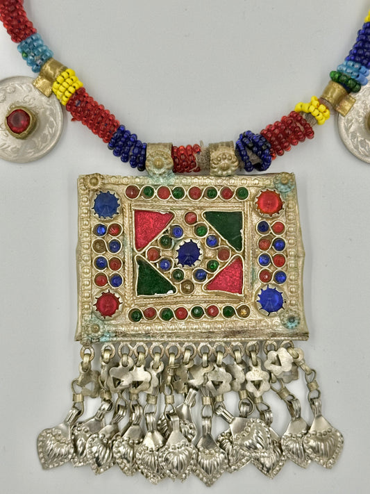 Vintage Afghan Mosaic Necklace