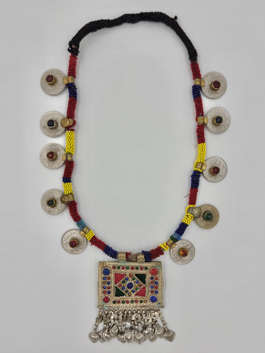 Vintage Afghan Mosaic Necklace