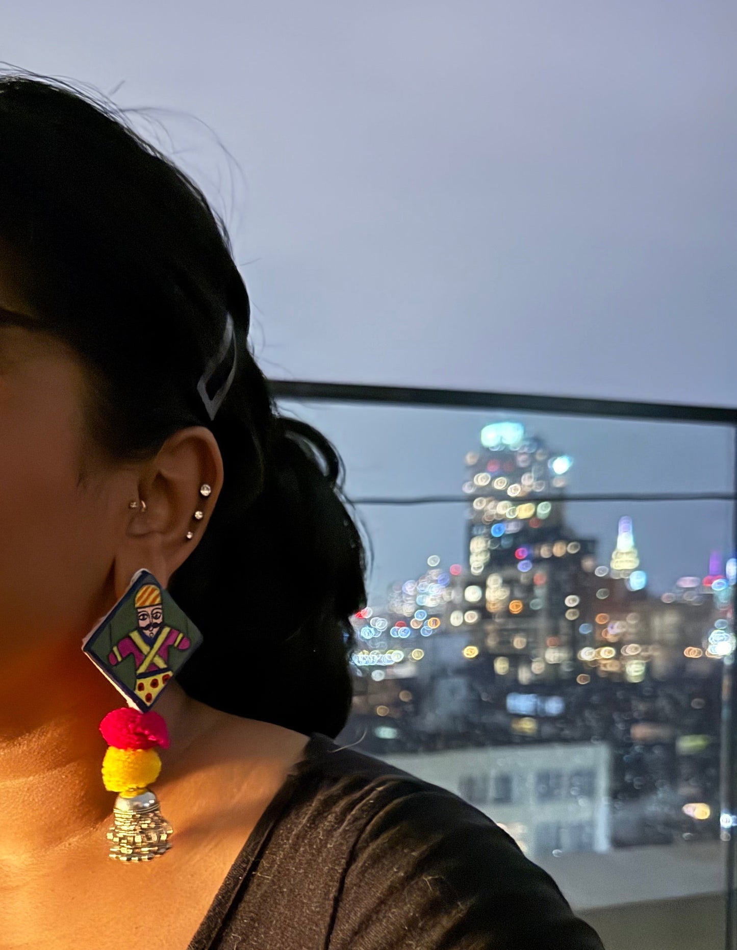 Rajasthani Fabric Puppet Earrings