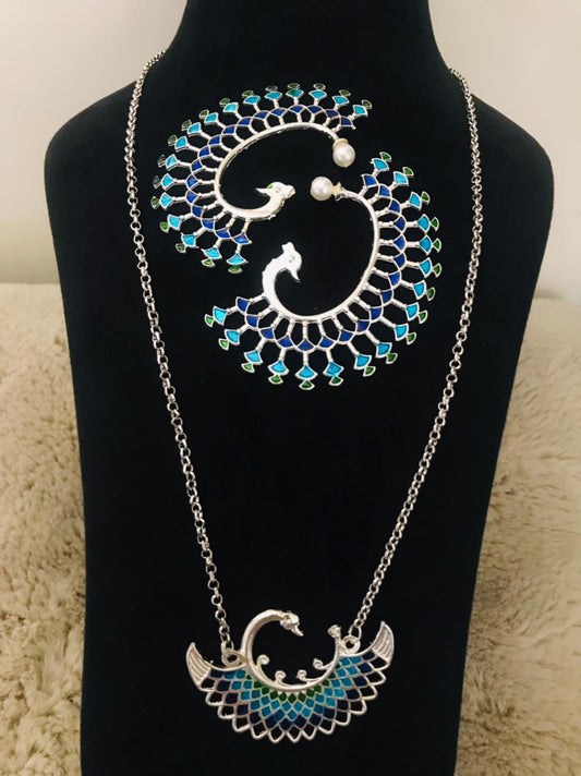 Peacock Cuff Earrings