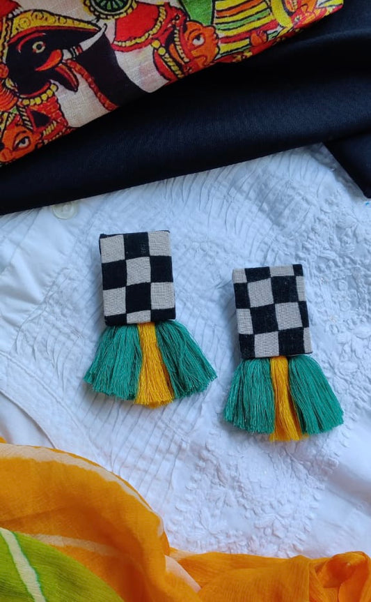 Party Sharty Checkered Earrings