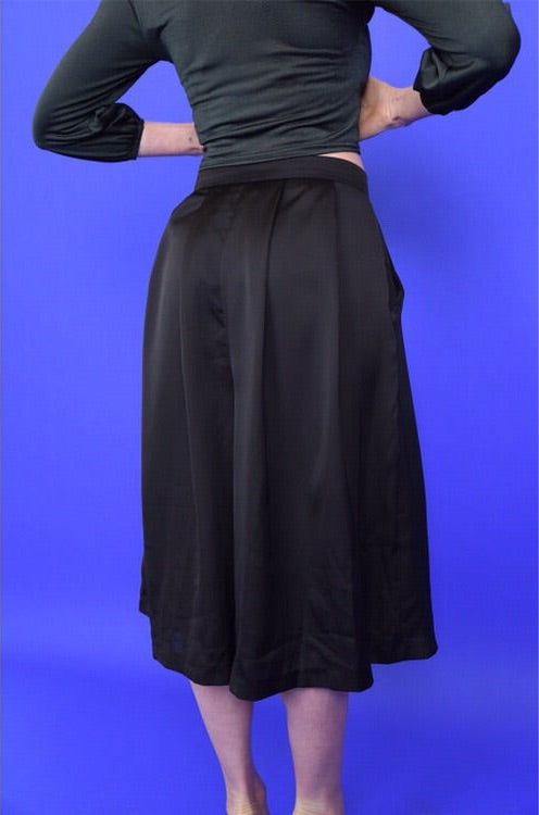 Nasty Gal Black Wide Leg Culotte Pants