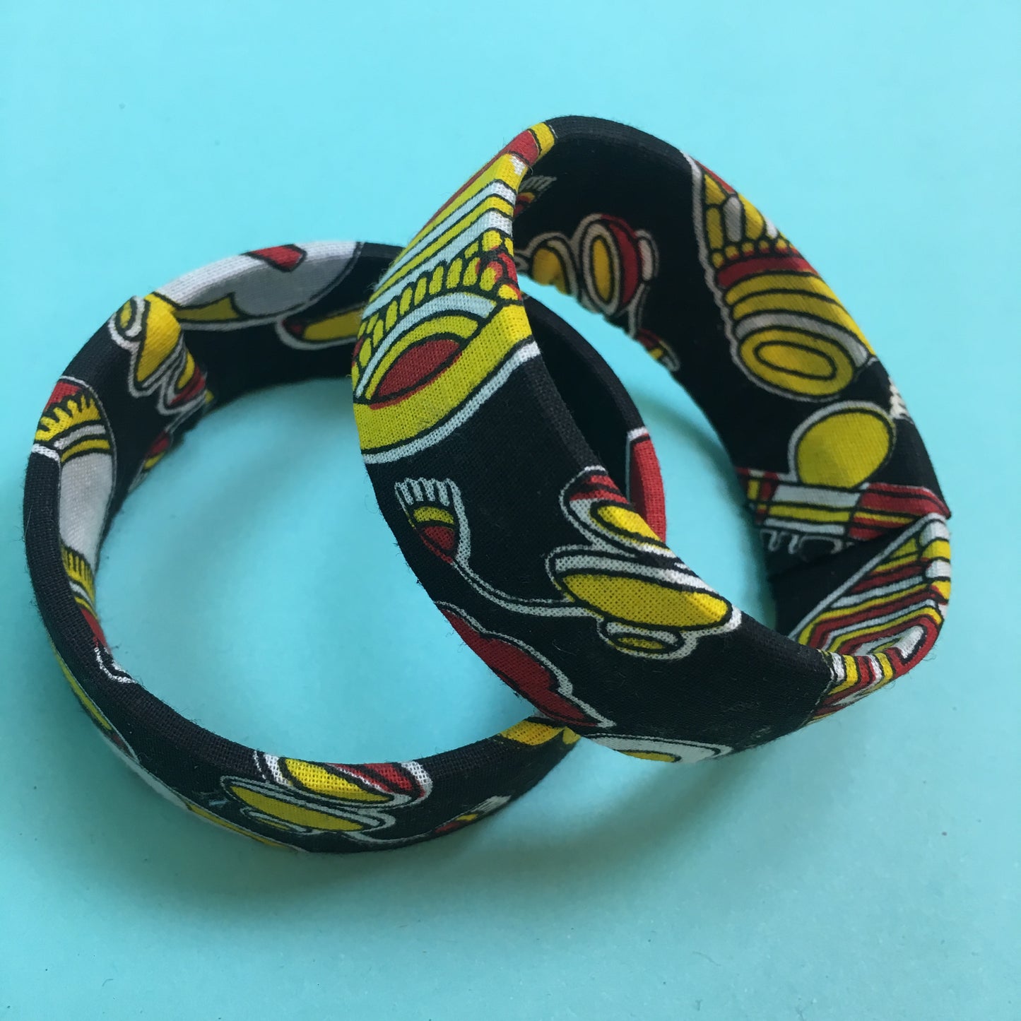 Indian Fabric Print Bracelets (Straight Edge)