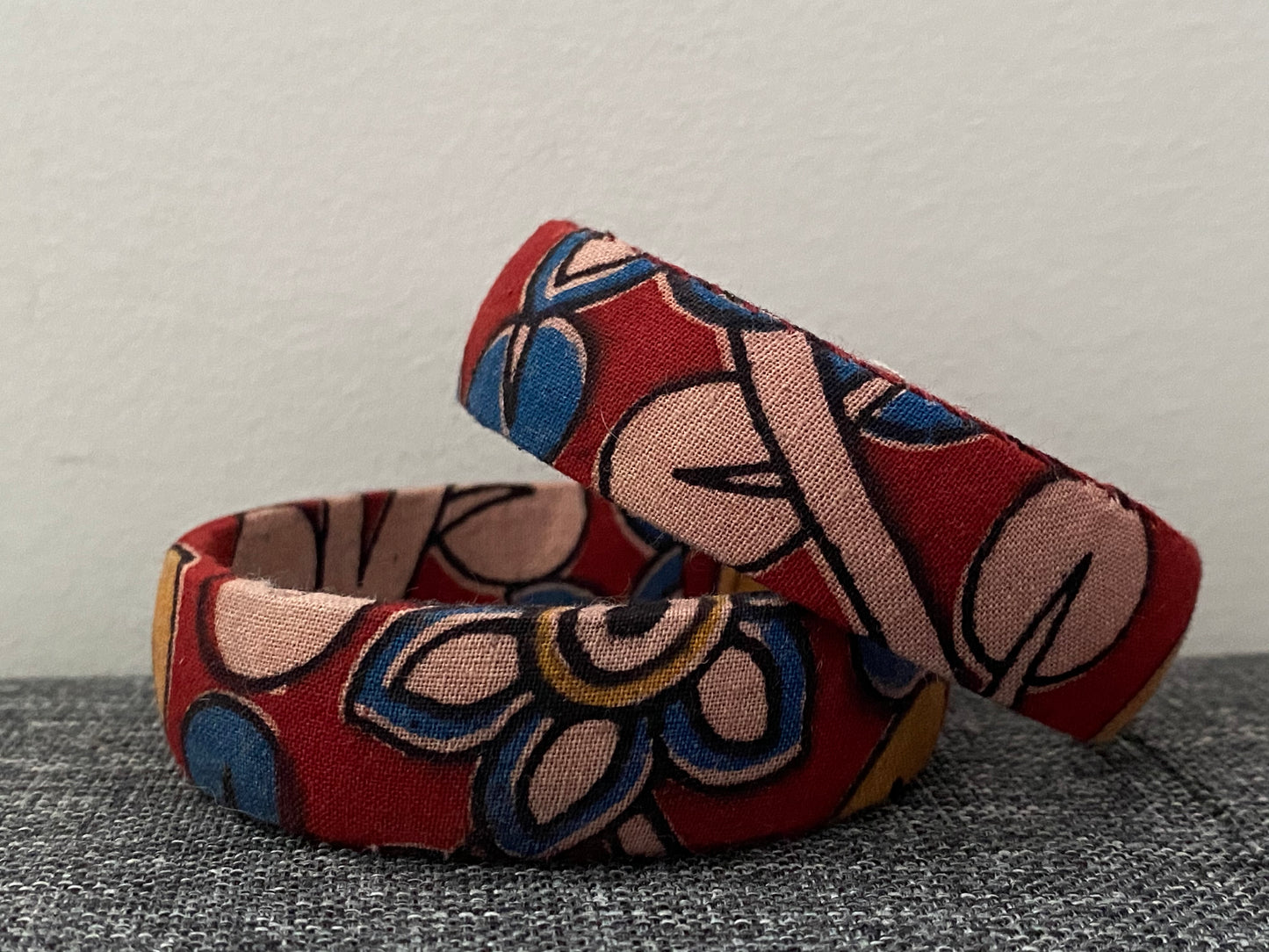 Indian Fabric Print Bracelets (Rounded Edge)