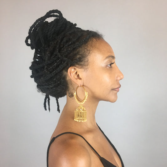 Hoop Dome Palki Earrings