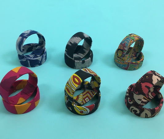 Indian Fabric Print Bracelets (Straight Edge)