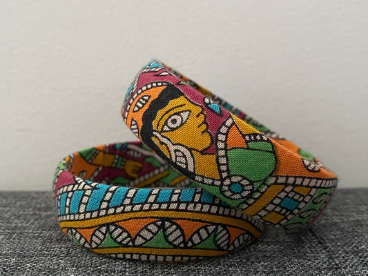 Indian Fabric Print Bracelets (Rounded Edge)
