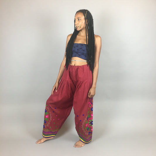 Embroidered Harem Pants