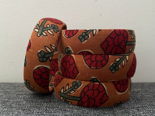 Indian Fabric Print Bracelets (Rounded Edge)